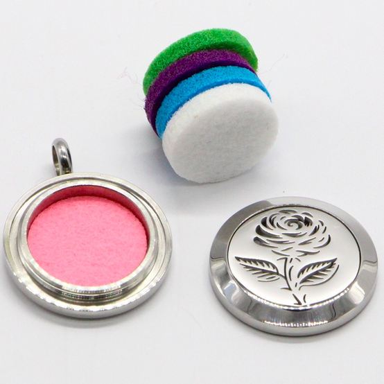 Κολιέ Αρωματοθεραπείας με 5 Σφουγγαράκια - Aromatic Therapy Necklace Rose