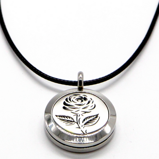 Κολιέ Αρωματοθεραπείας με 5 Σφουγγαράκια - Aromatic Therapy Necklace Rose