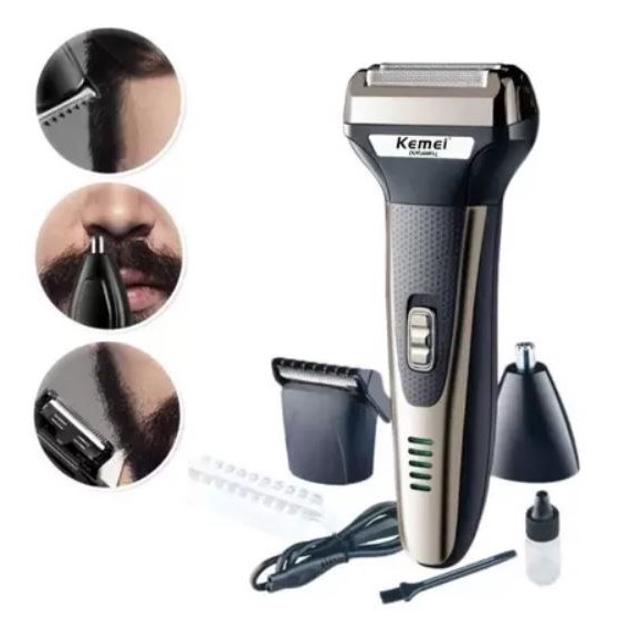 Ηλεκτρική Κουρευτική - Ξυριστική Μηχανή Trimmer 3 σε 1 Kemei