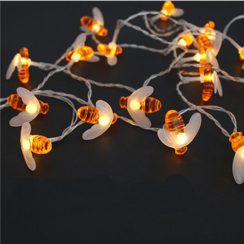 20 LED Φωτάκια σε Σχέδιο Μέλισσες με Μπαταρίες