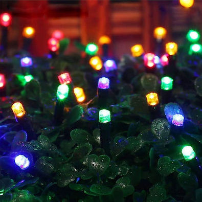240 LED Λαμπάκια με Μαύρο Καλώδιο RGB Πολύχρωμος Φωτισμός