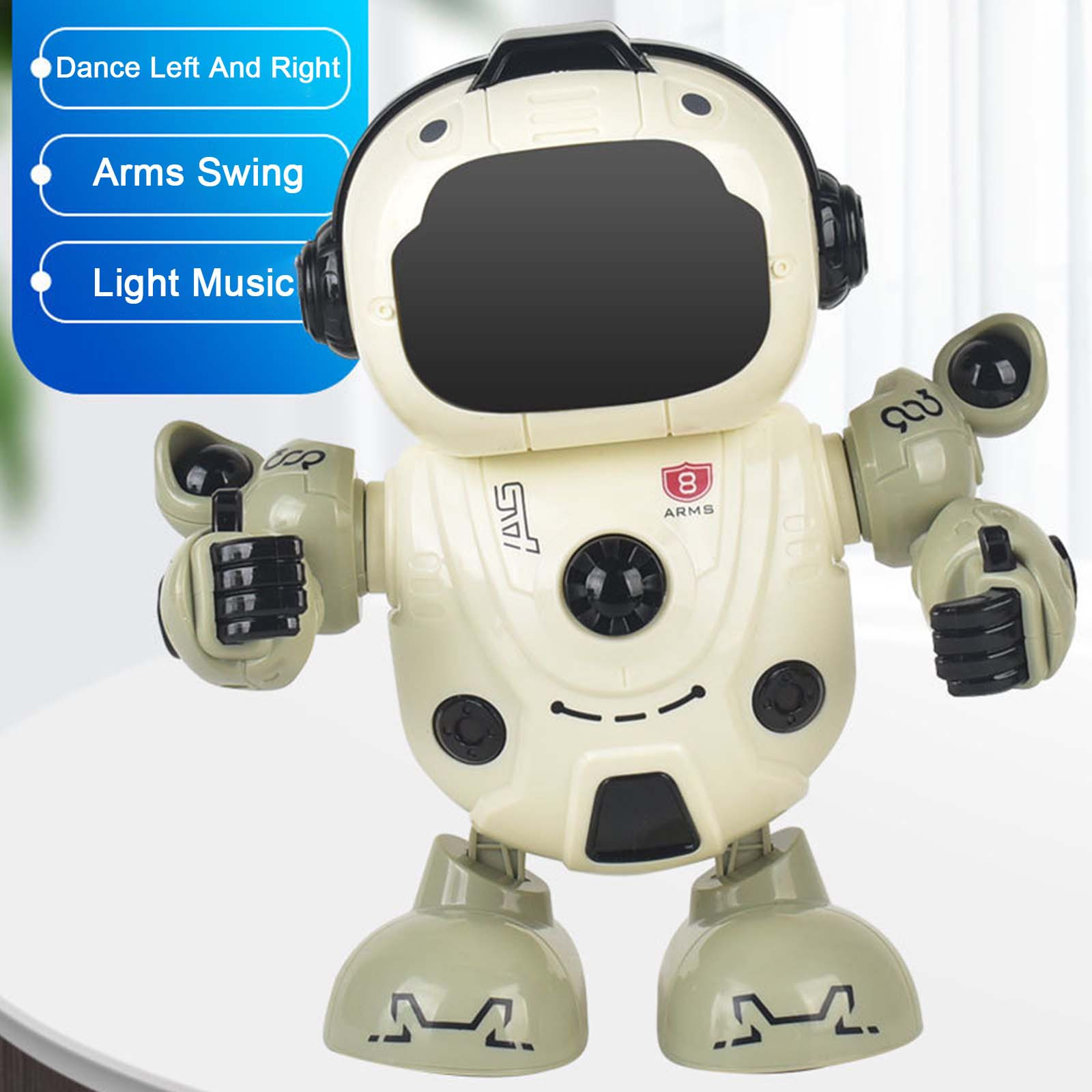 Παιχνίδι Ηλεκτρονικό Ρομποτάκι Dance Robot 18.5x16x8cm σε Λευκό Χρώμα για 6+ Ηλικίες