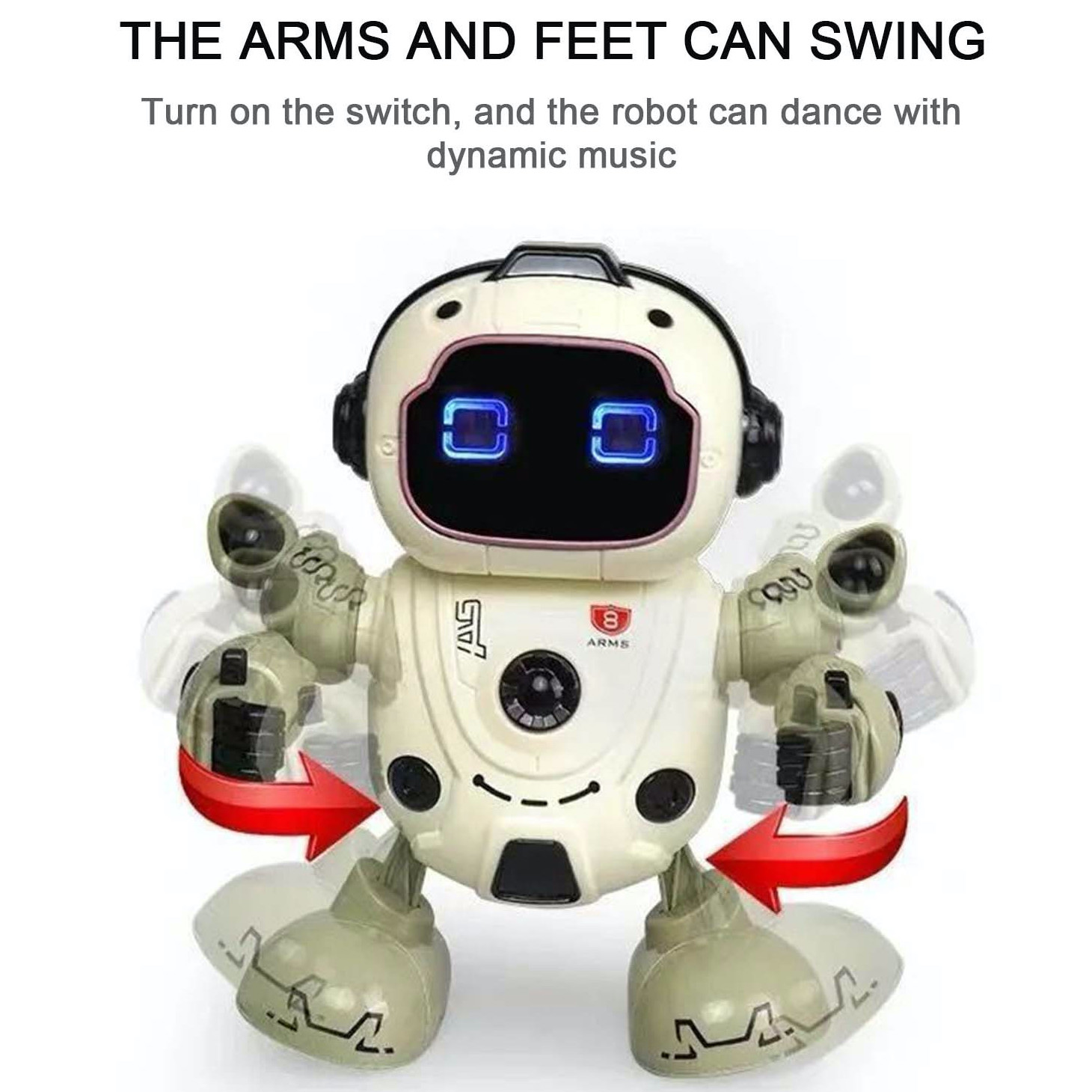 Παιχνίδι Ηλεκτρονικό Ρομποτάκι Dance Robot 18.5x16x8cm σε Λευκό Χρώμα για 6+ Ηλικίες