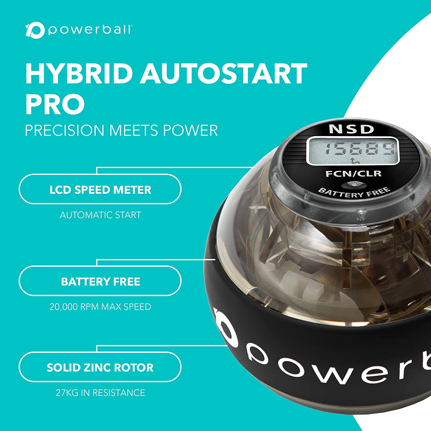 Μπάλα Ενδυνάμωσης - Εκγύμνασης Χεριού - Powerball Hybrid Autostart Pro 280Hz