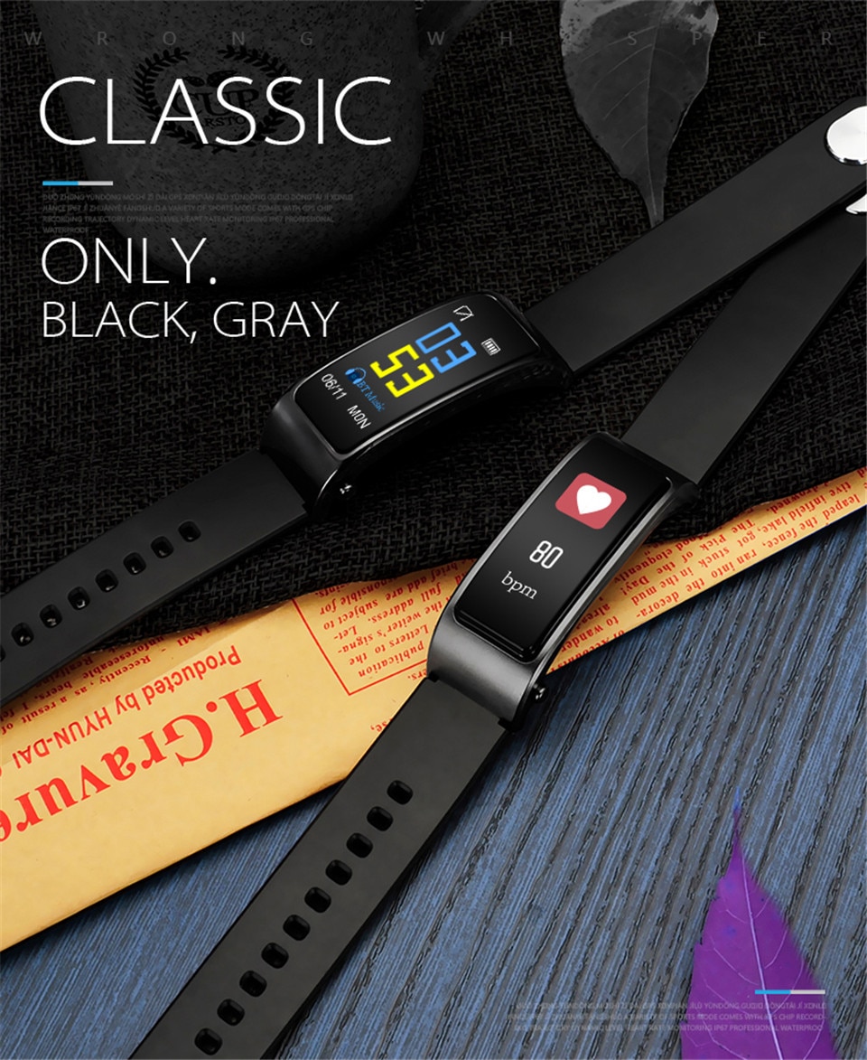 Ρολόι Smartwatch & Ακουστικό Bluetooth TalkBand 2 σε 1, Activity Tracker με Καταγραφή Καρδιακών Παλμών, Βημάτων & Ύπνου