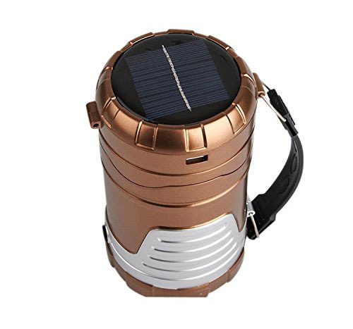 Πτυσσόμενος Ηλιακός Φακός Φανάρι Camping Led 1W+6LED & PowerBank GSH 7088A