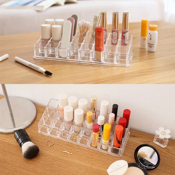 Ακρυλική Διάφανη Θήκη για Κραγιόν - Lipstick Shelf