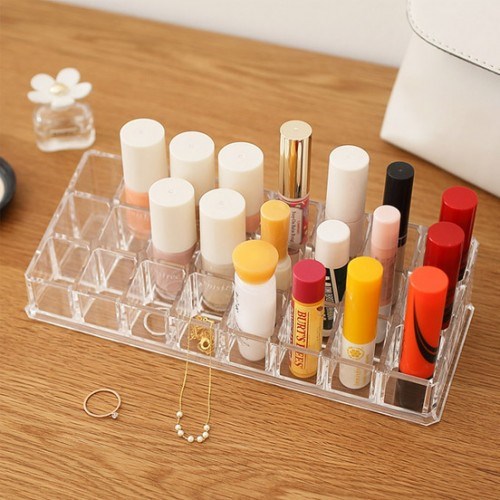 Ακρυλική Διάφανη Θήκη για Κραγιόν - Lipstick Shelf