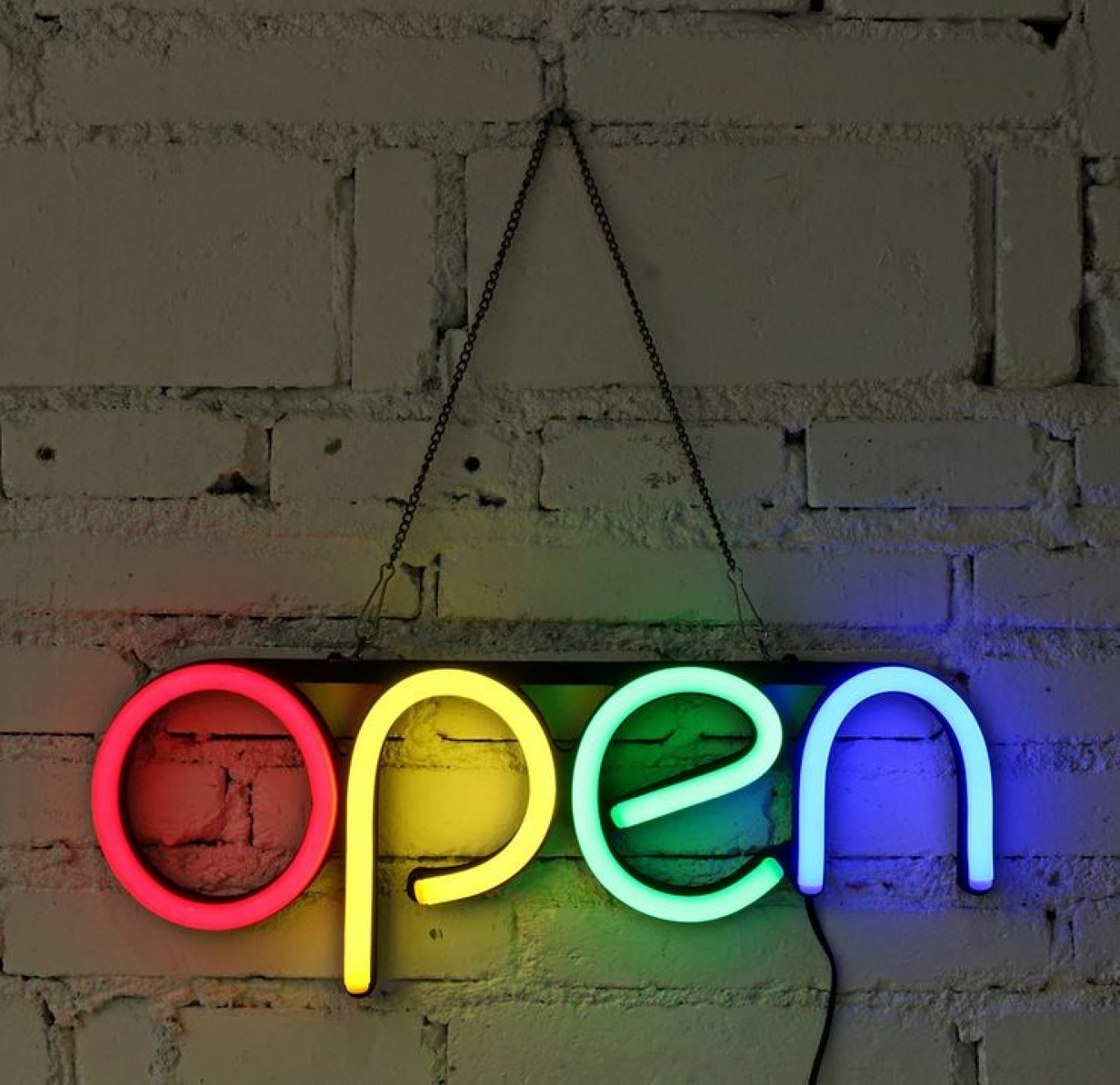 Αδιάβροχη Neon Led Φωτιζόμενη Διαφημιστική Πινακίδα OPEN Retro 40x15 - 220V