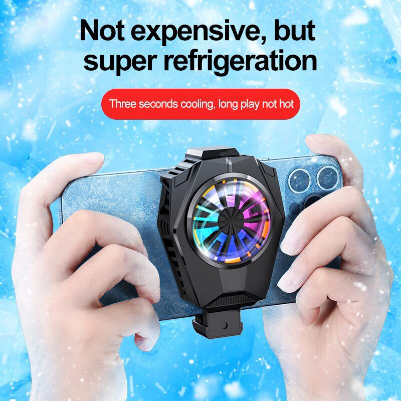 Andowl® Ανεμιστηράκι Ψύξης Κινητού για Gaming με LED Φωτισμό Πολύχρωμο