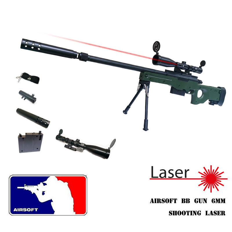 Αεροβόλο Όπλο Μοντελισμού Sniper με Laser Στόχευσης & Σιγαστήρα 0788