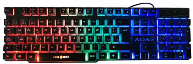 Πλήρες Gaming Set 4 Τεμαχίων RGB με Πληκτρολόγιο Keyboard, Ποντίκι Gaming Mouse, Ακουστικά Wired Headset & Mouse Pad της AOAS