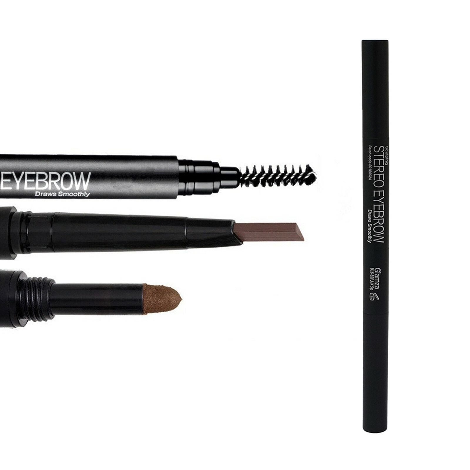 Μολύβι Φρυδιών 3 σε 1 & Μακιγιάζ Ματιών - Glamza Eyebrow 3 in 1 Liner Pen