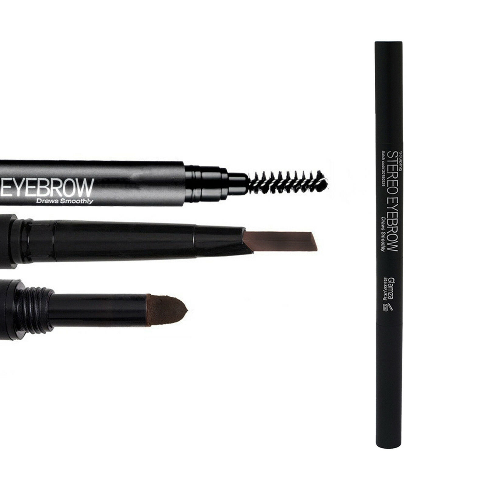 Μολύβι Φρυδιών 3 σε 1 & Μακιγιάζ Ματιών - Glamza Eyebrow 3 in 1 Liner Pen