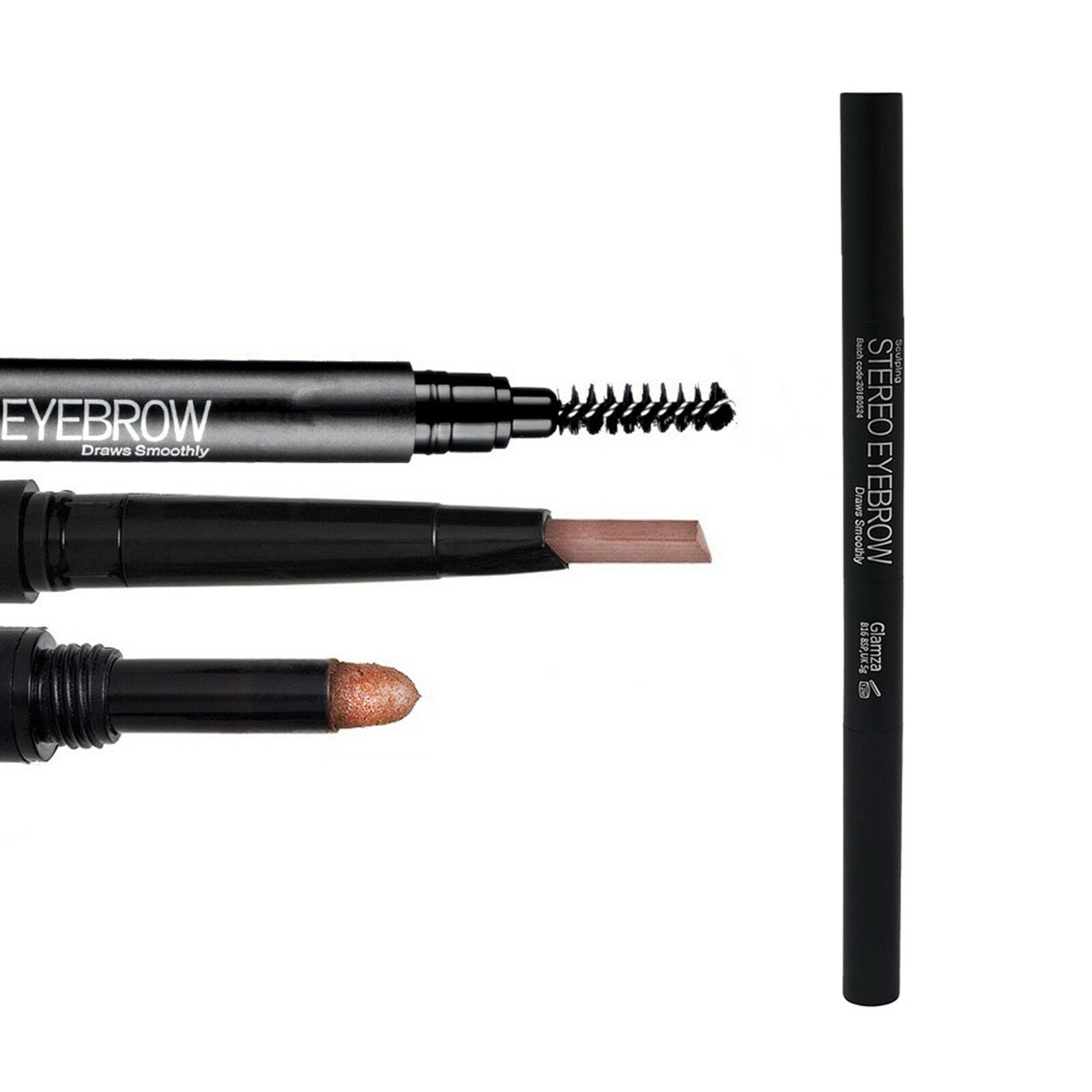 Μολύβι Φρυδιών 3 σε 1 & Μακιγιάζ Ματιών - Glamza Eyebrow 3 in 1 Liner Pen