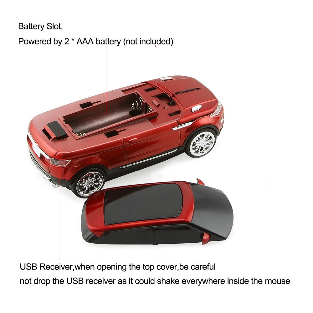 Ασύρματο USB Ποντίκι Αυτοκίνητο 2.4GHZ με LED Φωτισμό Range Rover