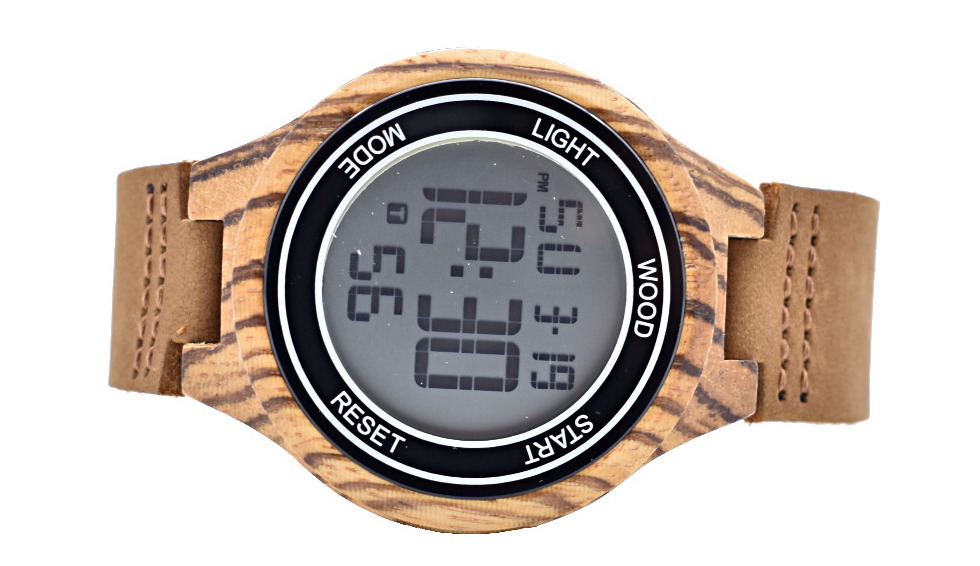 Ξύλινο Ψηφιακό Ανδρικό Ρολόι - Wooden Man Watch