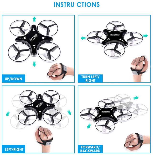 Μίνι Τηλεκατευθυνόμενο Drone με το Χέρι σας - Ελικοπτεράκι με Αισθητήρα Χεριού & Φωτάκια LED
