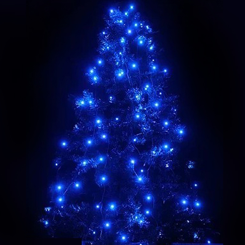 100 LED Λαμπάκια Επεκτεινόμενα με Μαύρο Καλώδιο - Μπλε 