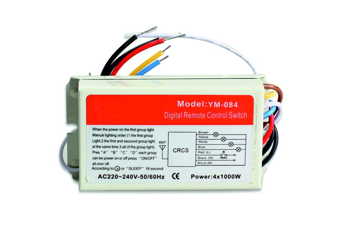 Kit Universal Ασύρματου Τηλεχειρισμού Διακόπτη, 433Mhz με 1 Τηλεχειριστήριο & 4 Κανάλια