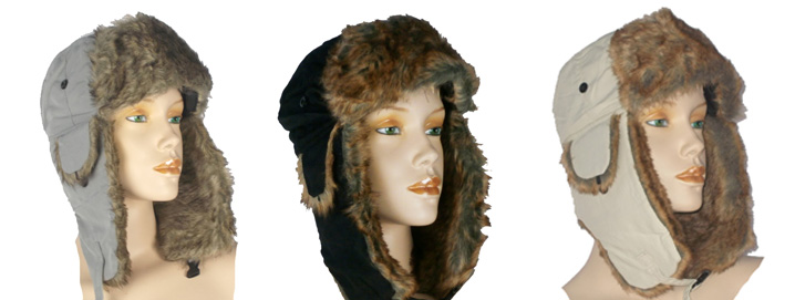 Αδιάβροχο Ζεστό Καπέλο - Σκούφος με Γούνα - Rabbit Fur Aviator Hat