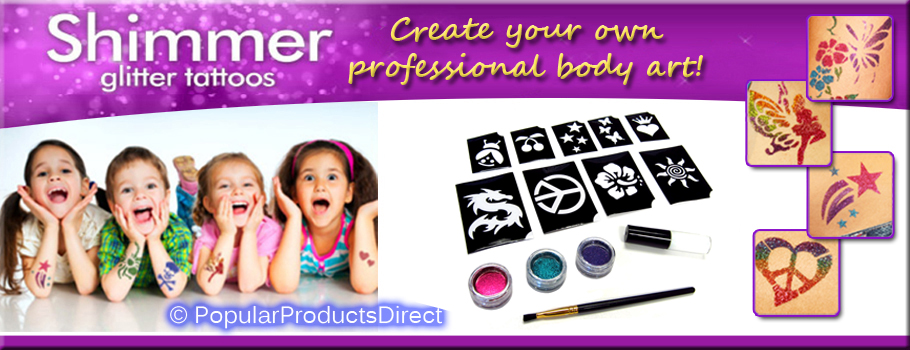 Προσωρινά Tατουάζ - Shimmer Glitter Tattoos 