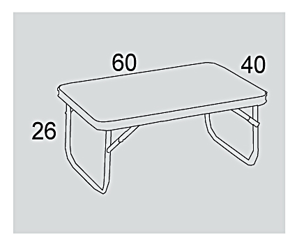 Τραπέζι Πτυσσόμενο Αλουμινίου Βαλίτσα Escape 60x40x26cm-15527