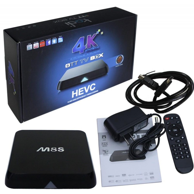 Mini Android TV Box 4K Ultra HD OTT M8S KODI