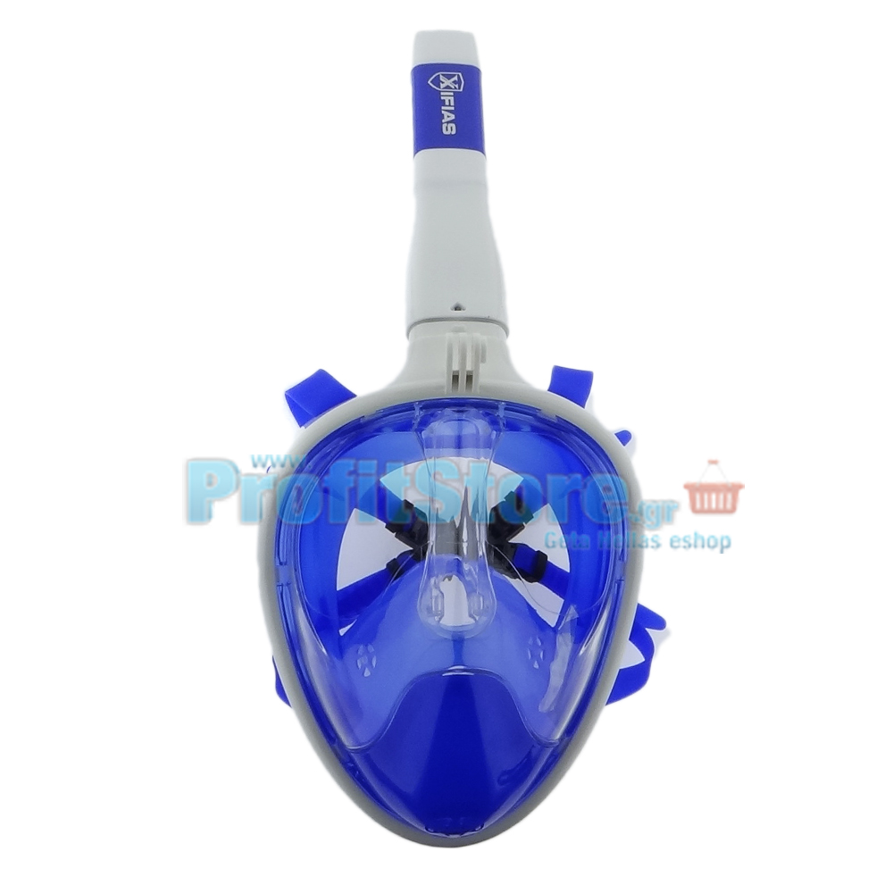 Sub Full Face Snorkel Mask Xifias 850 BLUE - Ολοπρόσωπη Μάσκα με Αναπνευστήρα και Βάση για Action Camera