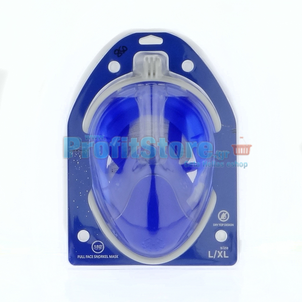 Sub Full Face Snorkel Mask Xifias 850 BLUE - Ολοπρόσωπη Μάσκα με Αναπνευστήρα και Βάση για Action Camera