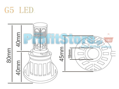 Φώτα Αυτοκινήτου CREE LED Kit H7 G5 8000LM - 6000Κ - 80W - CAN BUS