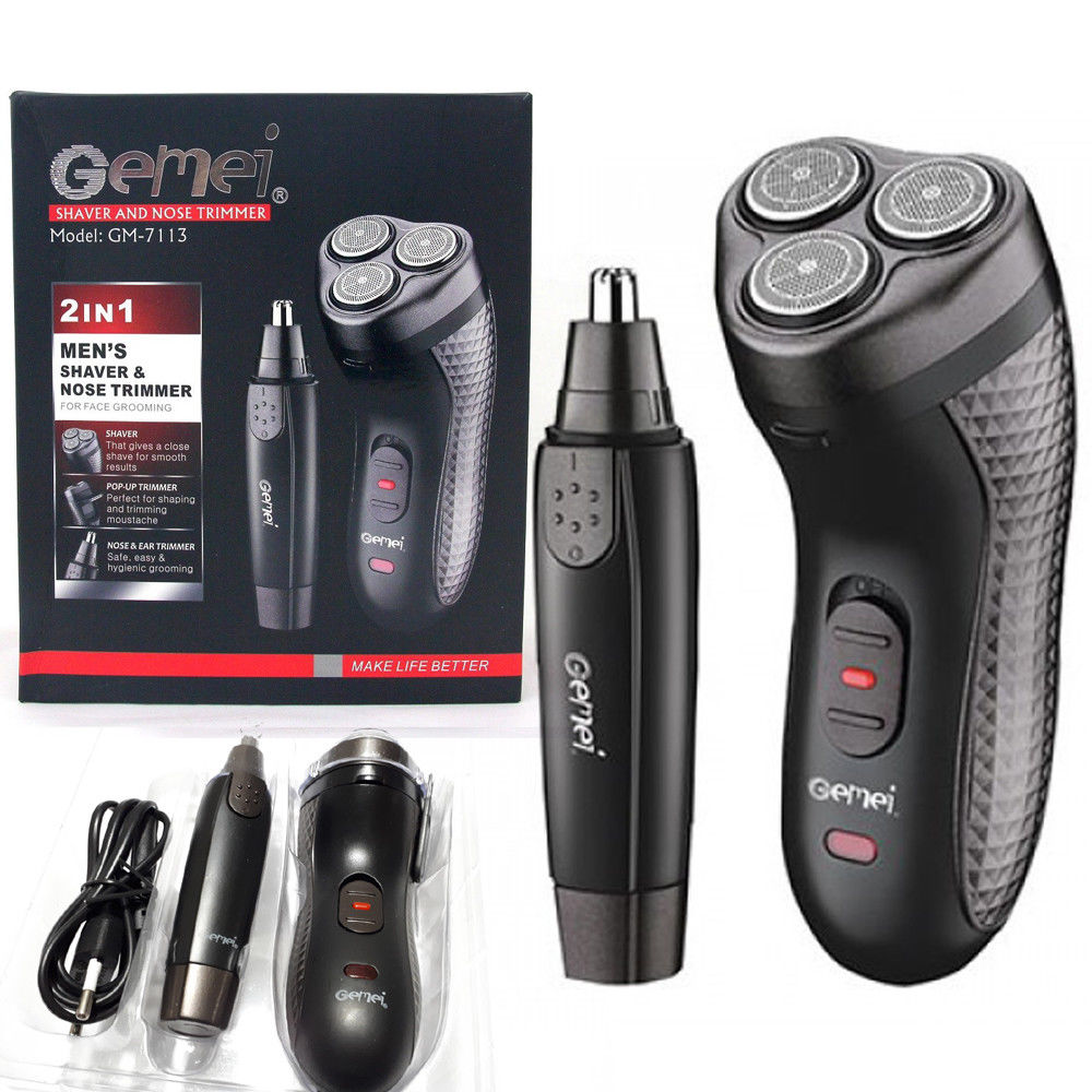 Σετ Ηλεκτρικής Ξυριστικής Μηχανής και Trimmer Gemei GM-7113