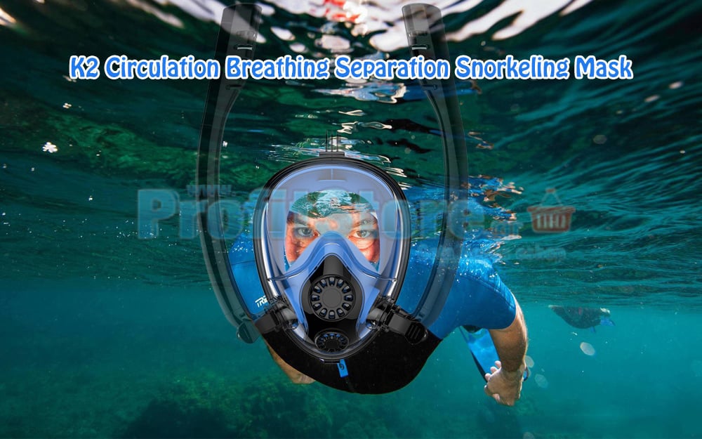Sub Full Face Snorkel Mask HJKB K2 - Ολοπρόσωπη Μάσκα με 2 Αναπνευστήρες και Βάση για Action Camera