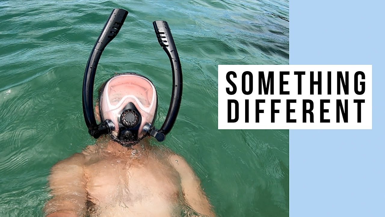 Sub Full Face Snorkel Mask HJKB K2 - Ολοπρόσωπη Μάσκα με 2 Αναπνευστήρες και Βάση για Action Camera