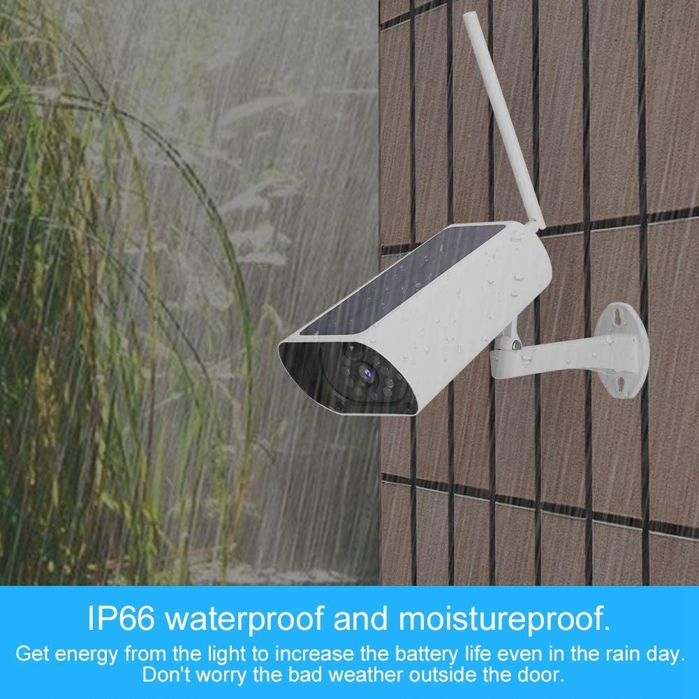 Ηλιακή Αδιάβροχη Ασύρματη IP WiFi Κάμερα Full HD 1080p P2P Εξωτερικού Χώρου με Νυχτερινή Λήψη, Ανιχνευτή Κίνησης, Ειδοποίηση στο Κινητό, Μικρόφωνο, Ηχείο, & Micro SD 