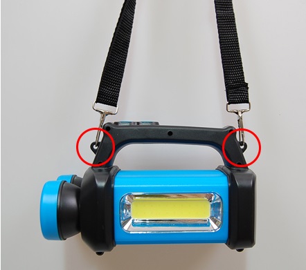 Μπλέ Διπλος Φακός Led και Φανάρι Camping 200 Lumens HX-8802A