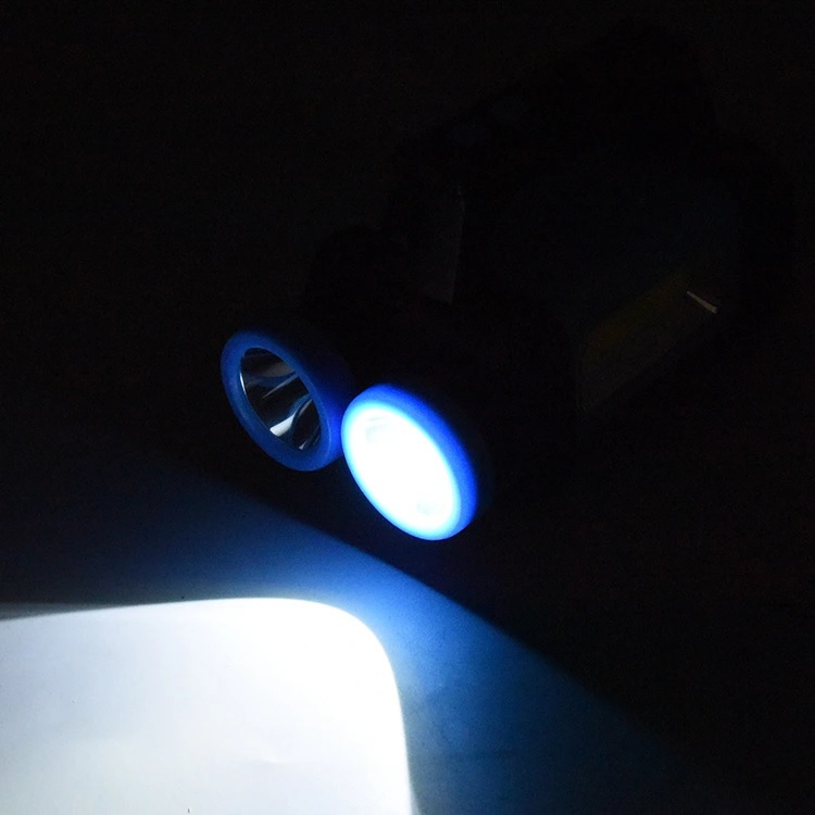 Μπλέ Διπλος Φακός Led και Φανάρι Camping 200 Lumens HX-8802A 