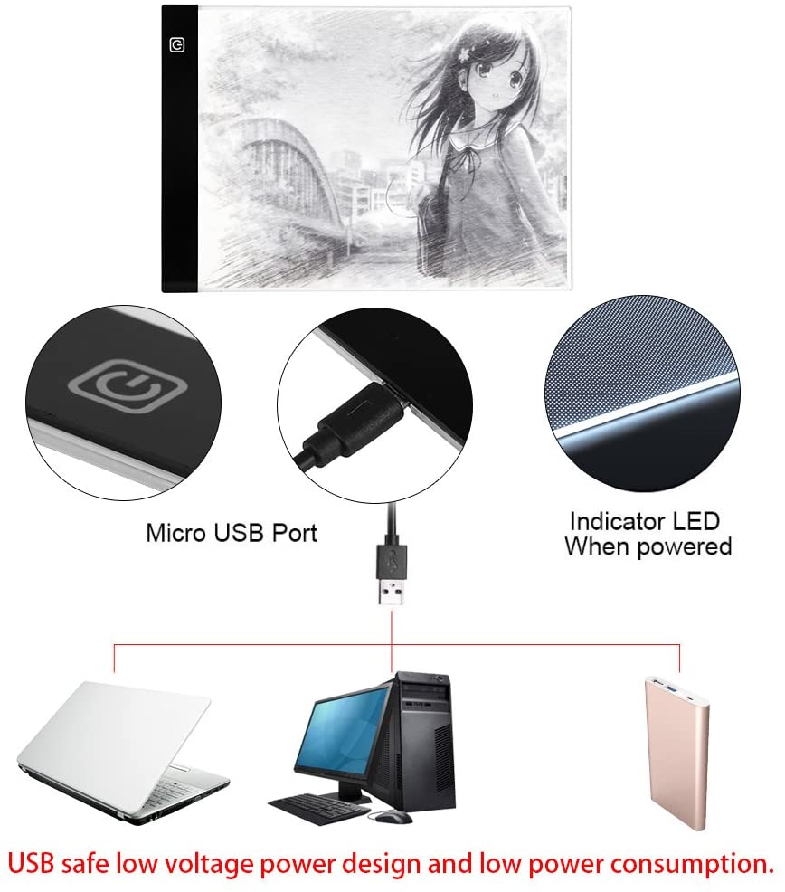 LED Πάνελ Φωτισμού για Σχεδίαση & Ζωγραφική - Tablet Ακρυλικό για Ξεπατικωτούρα