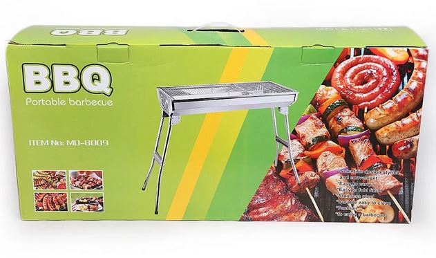 Ψησταριά INOX Αναδιπλούμενη 73x33cm για BBQ MD-009