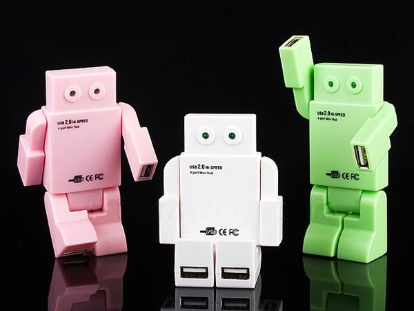 USB Hub 4 Θυρών σε Σχήμα Ρομπότ 