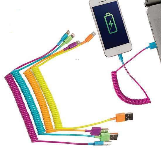 Καλώδιο Σπιράλ usb σε micro usb / iPhone 4 & 5