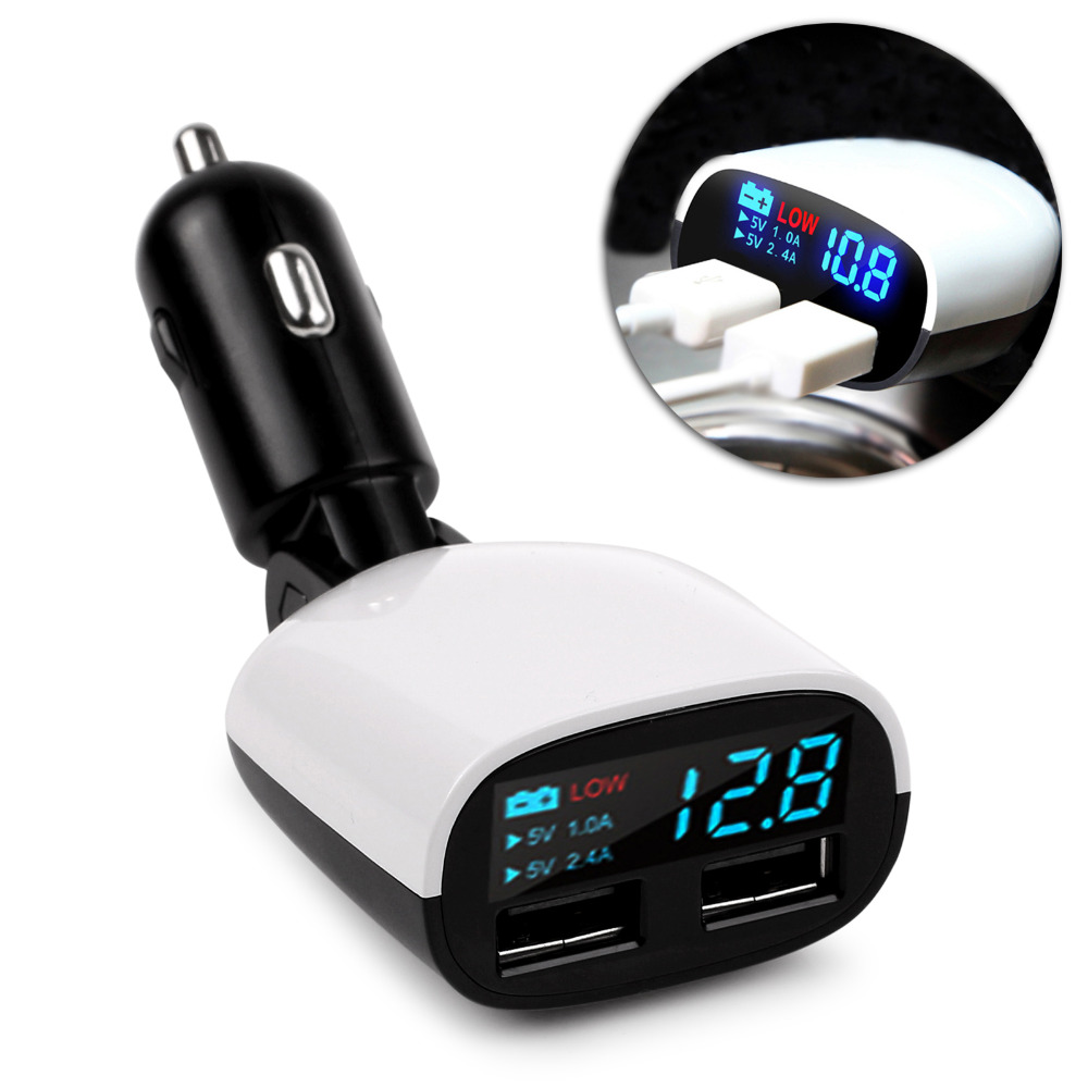 Φορτιστής Αναπτήρα Αυτοκινήτου LED DUAL USB 3.4A ΧΒΧ018