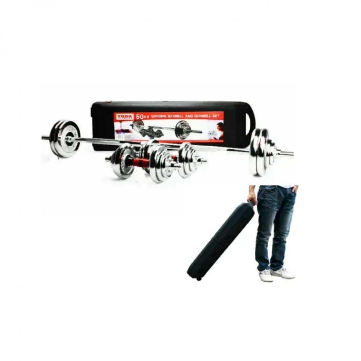 Σετ Aλτήρες & Μπάρα 50kg σε Βαλίτσα 152cm - Ρυθμιζόμενα Βάρη Dumbell Set GL-24221