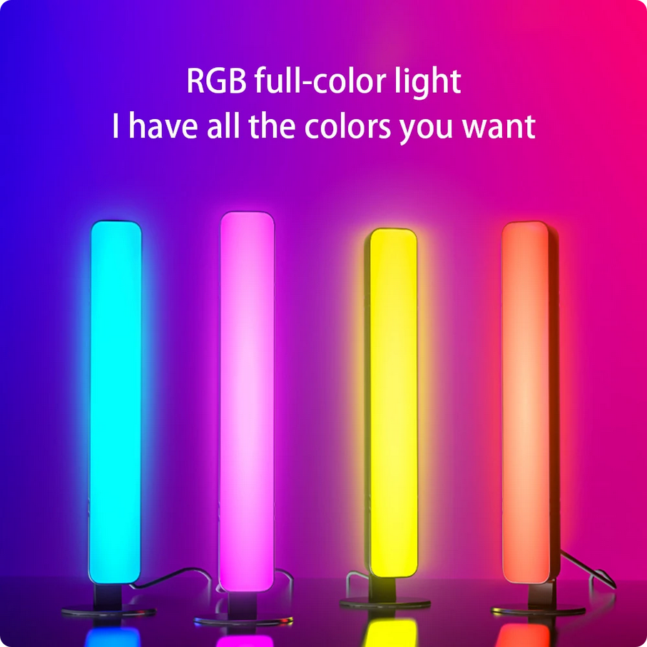LED RGB Επιτραπέζιο Διακοσμητικό Φωτιστικό Μπάρα με Τηλεχειριστήριο και Ρυθμιζόμενο Φωτισμό 