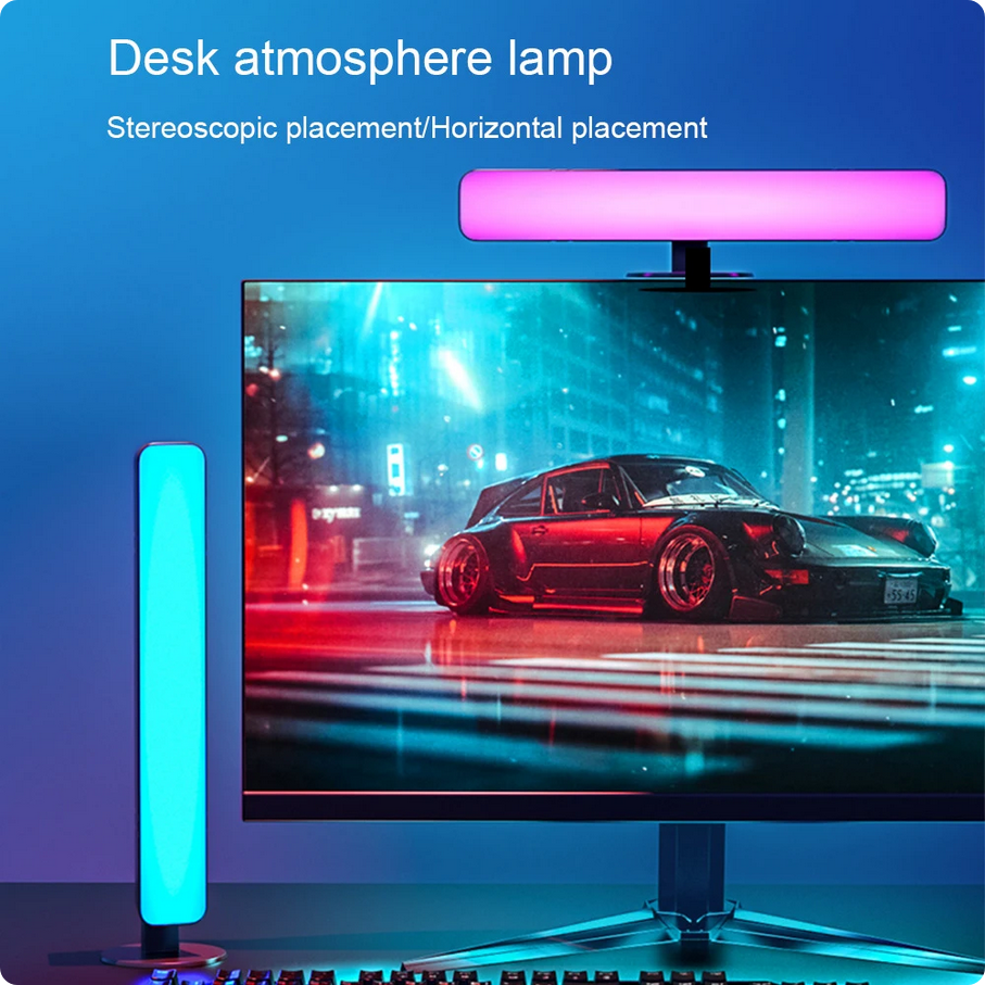 LED RGB Επιτραπέζιο Διακοσμητικό Φωτιστικό Μπάρα με Τηλεχειριστήριο και Ρυθμιζόμενο Φωτισμό 