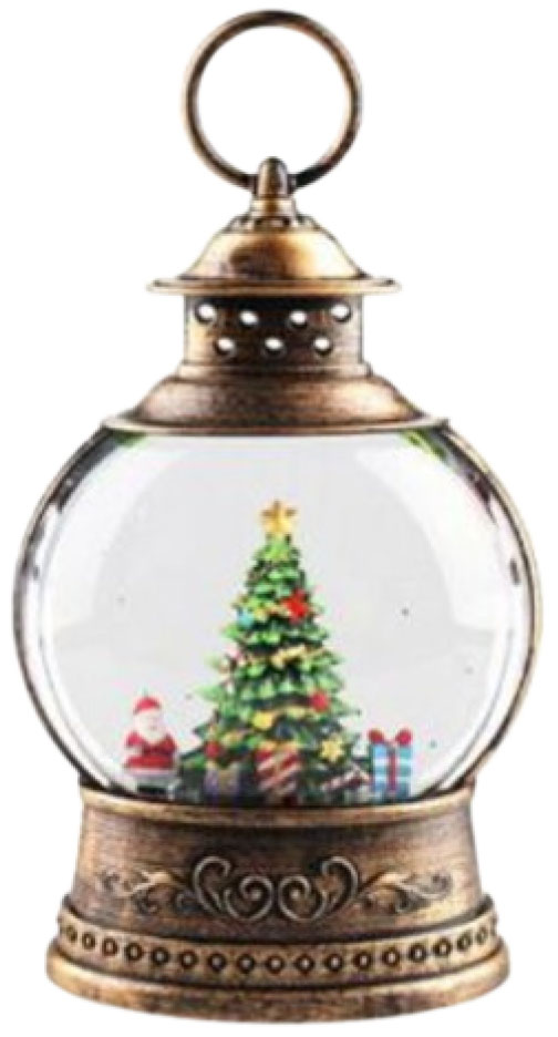 Χριστουγεννιάτικo Διακοσμητικό Φανάρι με Χιονόμπαλα και LED Φωτισμό 21x12cm Χριστουγεννιάτικo Διακοσμητικό Φανάρι με Χιονόμπαλα και LED Φωτισμό 21x12cm
