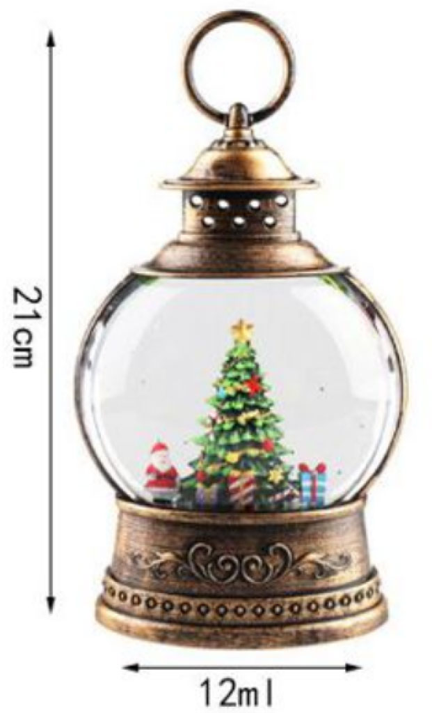 Χριστουγεννιάτικo Διακοσμητικό Φανάρι με Χιονόμπαλα και LED Φωτισμό 21x12cm Χριστουγεννιάτικo Διακοσμητικό Φανάρι με Χιονόμπαλα και LED Φωτισμό 21x12cm