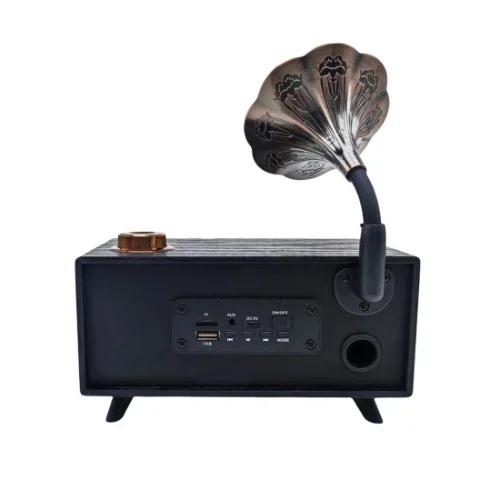 Φορητό Vintage Ρετρό Γραμμόφωνο - Ηχείο Bluetooth με Ραδιόφωνο