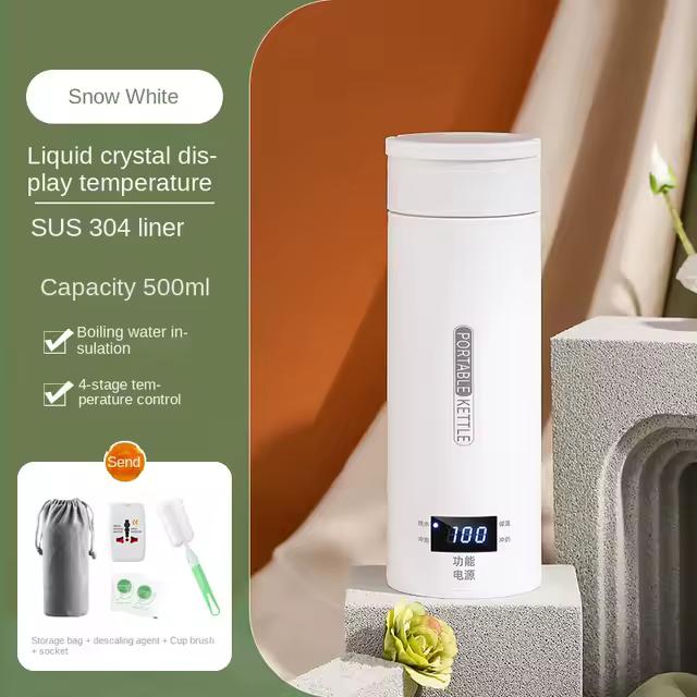 Φορητός Ηλεκτρικός Βραστήρας με Προστασία Υπερθέρμανσης 500ml Λευκό Φορητός Ηλεκτρικός Βραστήρας με Προστασία Υπερθέρμανσης 500ml Λευκό