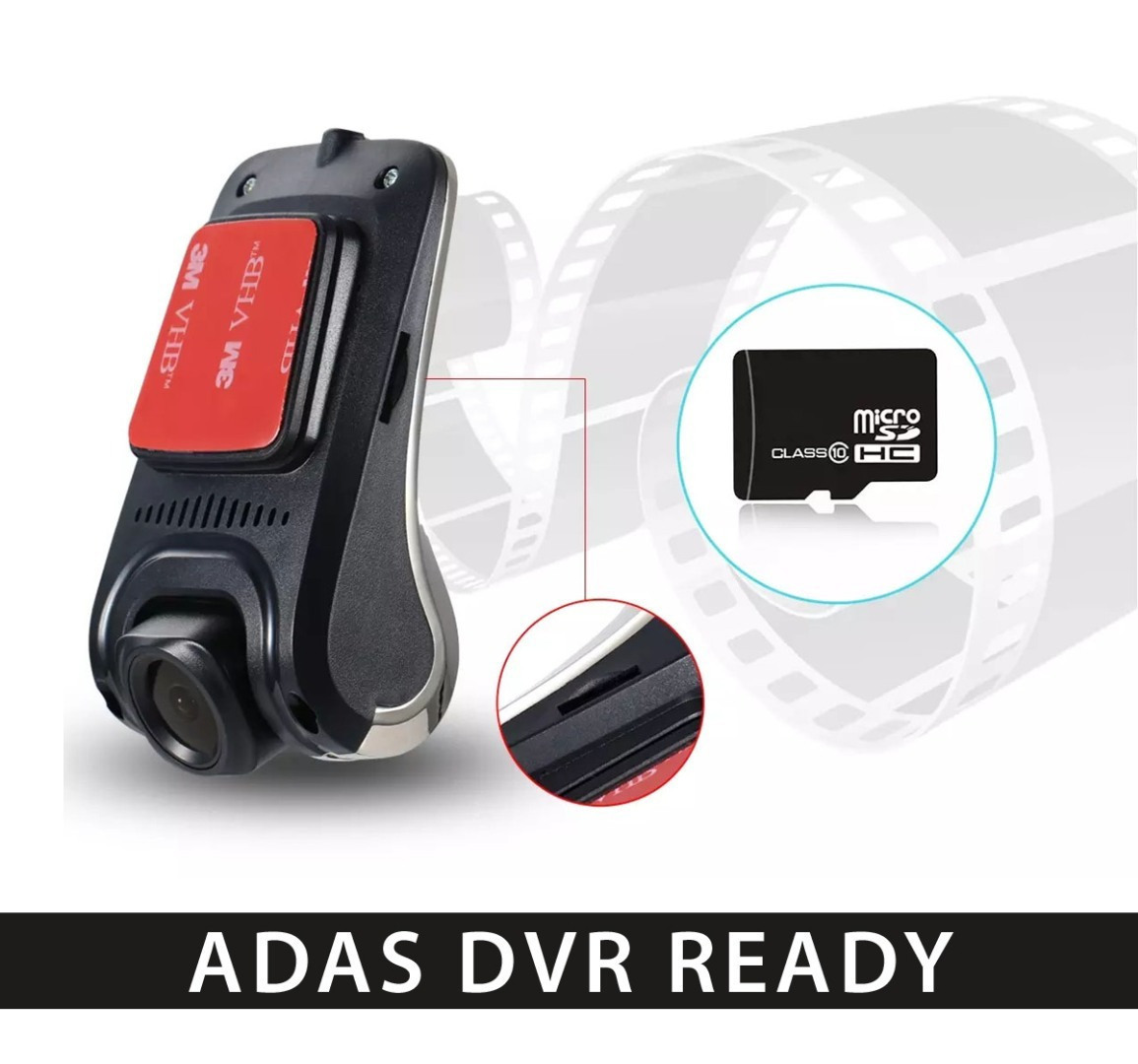 Μπροστά DVR Κάμερα Αυτοκινήτου με Αυτοκόλλητο, Καταγραφικό ADAS Ready HD, Ανίχνευση Κίνησης DV-R & Καταγραφική Μπροστινή micro SD Εγγραφή Βίντεο